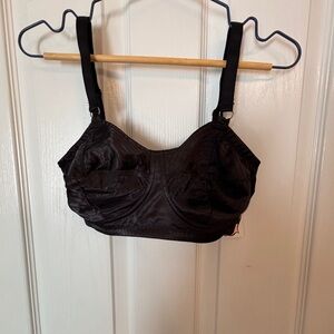 Playful Promises Bettie Page Satin Black Bra Women’s Size 32C Underwire NWT